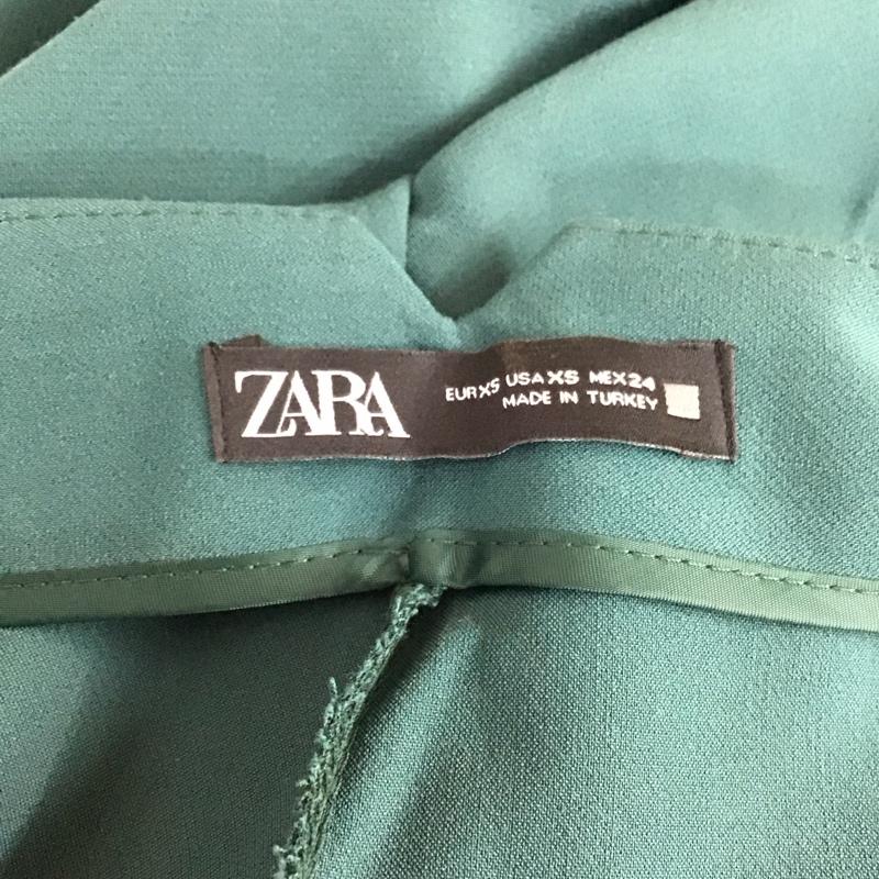 ザラ ZARA パンツ スラックス スラックス ワイドパンツ センタータックパンツ XS 無地 緑 / グリーン /  レディース USED 古着 中古 10118519