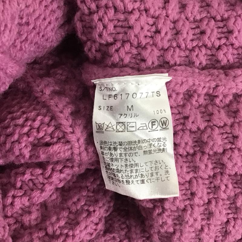 ローリーズファーム LOWRYS FARM ニット、セーター 長袖 LF617077TS タートルネック ケーブル編み M  紫 / パープル /  レディース USED 古着 中古 10114233