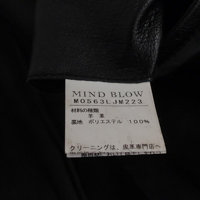 マインドブロウ MIND BLOW ジャケット、上着 ジャケット、ブレザー ライダースジャケット ジップアップジャケット アウター フェイクレザー M 無地 黒 / ブラック /  メンズ USED 古着 中古 10138196