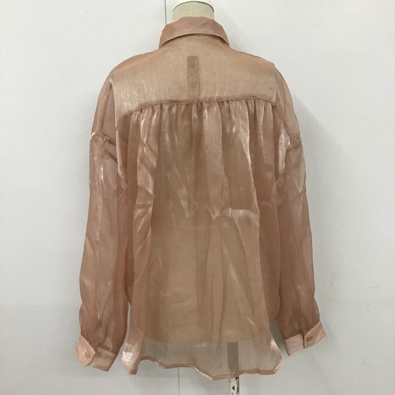 マジェスティックレゴン MAJESTIC LEGON シャツ、ブラウス 長袖 シアーシャツ M 無地 桃 / ピンク /  レディース USED 古着 中古 10105807