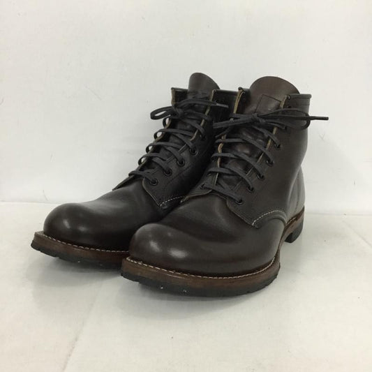 レッドウィング RED WING ブーツ ショートブーツ 9023 BECKMAN ベックマン USA9D 27cm 27.0cm 無地 ダークブラウン / ダークブラウン /  メンズ USED 古着 中古 10149476