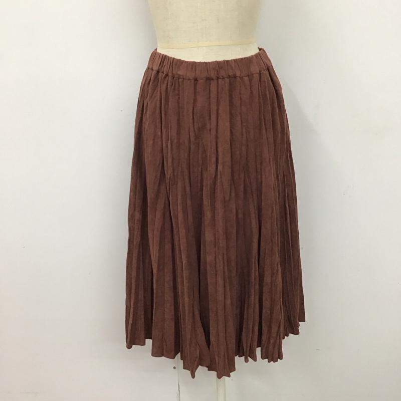 ムルーア MURUA スカート ロングスカート 011960800601-01 プリーツ FREE 無地 えんじ / ワインレッド /  レディース USED 古着 中古 10120027