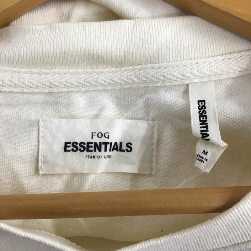 エッセンシャルズ ESSENTIALS Tシャツ 半袖 M ロゴ、文字 アイボリー / アイボリー /  メンズ USED 古着 中古 10128689