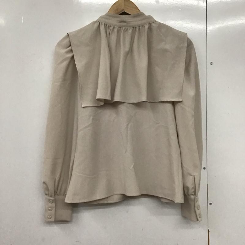 ダズリン dazzlin シャツ、ブラウス 長袖 022210400101-02 ケープカラー付ピンタックブラウス FREE 無地 ベージュ / ベージュ /  レディース USED 古着 中古 10142290