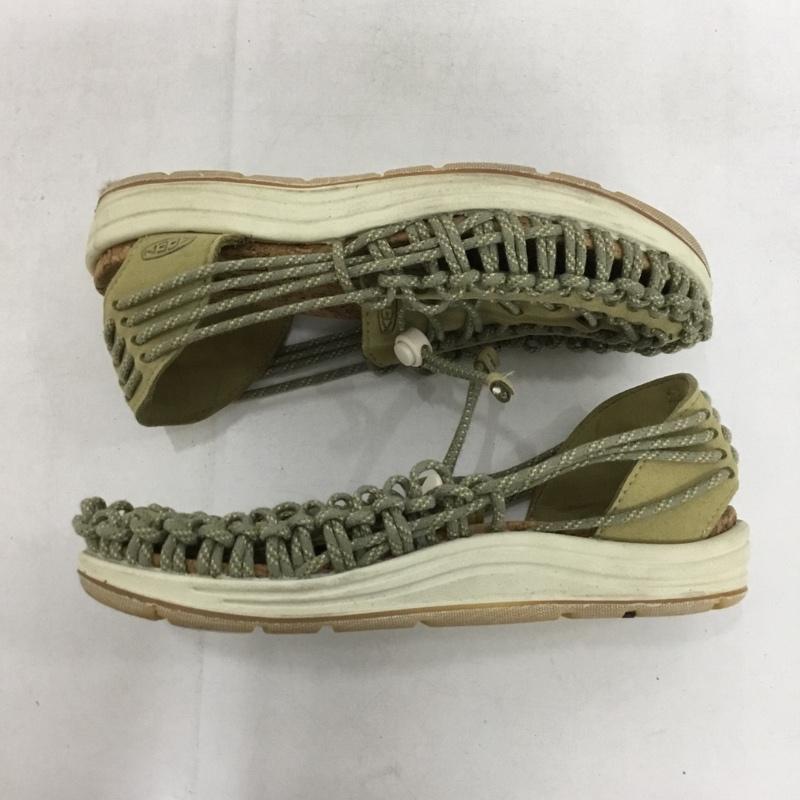 キーン KEEN サンダル サンダル 1028686 UNEEK 2 HARVEST 24cm アウトドアシューズ 24.0cm ロゴ、文字 カーキ / カーキ /  レディース USED 古着 中古 10148641