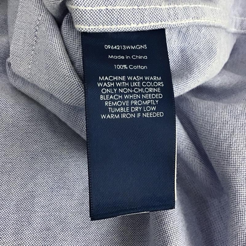 ラルフローレン RALPHLAUREN シャツ、ブラウス 長袖 長袖シャツ 刺繍ロゴシャツ カラーシャツ 150cm ロゴ、文字 水色 / ライトブルー /  ボーイズ USED 古着 中古 10150610