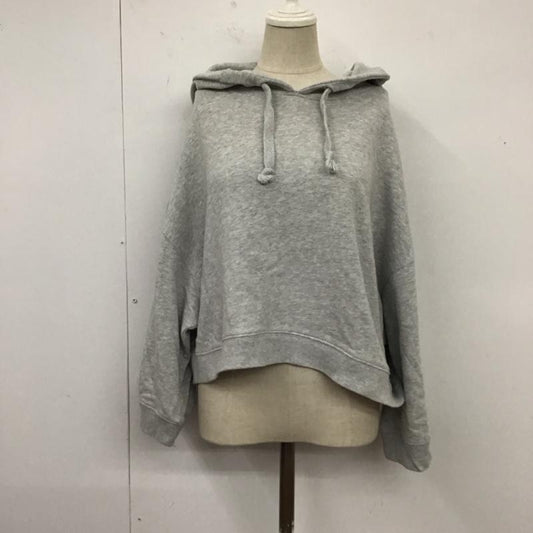 チープマンデイ CHEAP MONDAY パーカー 長袖 0141030 vasty hood クロップド丈 スウェット プルオーバー S 無地 灰 / グレー /  レディース USED 古着 中古 10121578