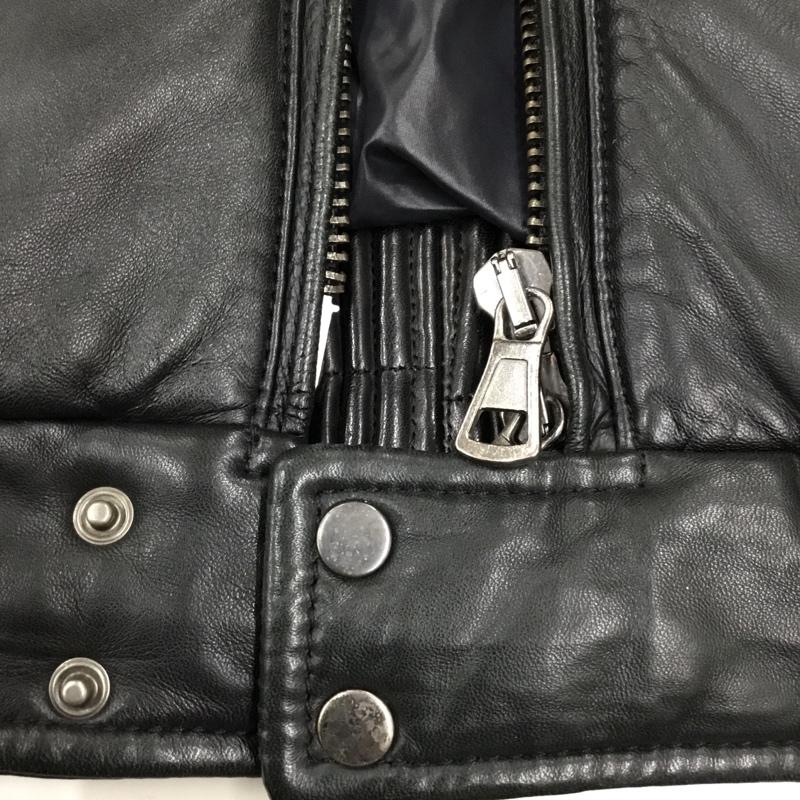 古着 USED ジャケット、上着 ジャケット、ブレザー カジュアルジャケット ノーカラージャケット フェイクレザー kode9 イタリア製 44 無地 黒 / ブラック /  メンズ USED 古着 中古 10116863