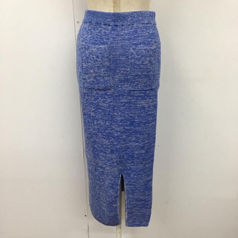 スライ SLY スカート ロングスカート 030EAZ71-5850 BACK SLIT KNIT SK ニットスカート 1 無地 青 / ブルー /  レディース USED 古着 中古 10118359
