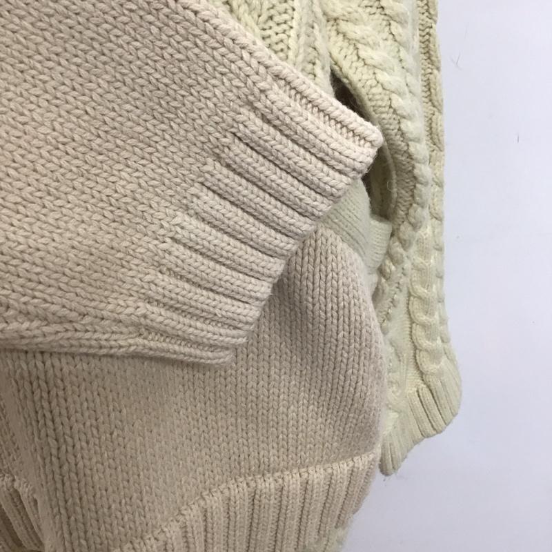 マウジー MOUSSY ニット、セーター 長袖 010CAS70-6680 CABLE LAYERED KNIT レイヤード風 FREE  アイボリー / アイボリー /  レディース USED 古着 中古 10108446