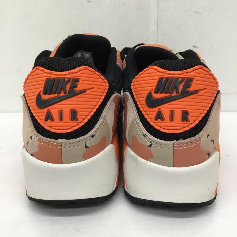 ナイキ NIKE スニーカー スニーカー IF1721-201 Air Max 90 PRM Camo/Bio Beige/Safety Orange 27.0cm カモフラージュ柄・迷彩 黒 / ブラック / X 橙 / オレンジ /  メンズ USED 古着 中古 10141697
