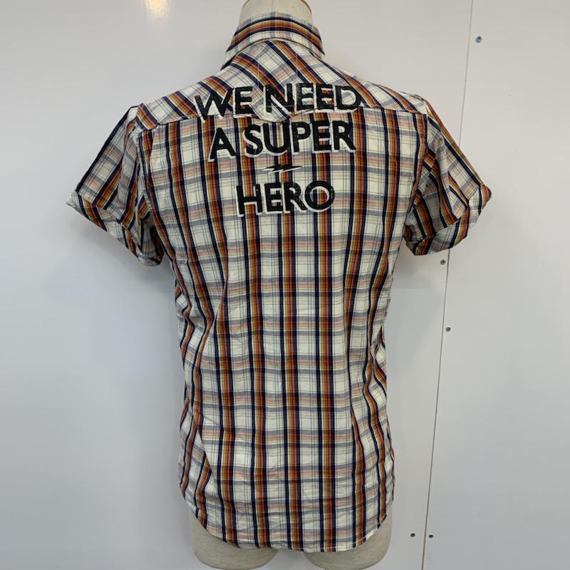 スコッチアンドソーダ SCOTCH＆SODA シャツ、ブラウス 半袖 カジュアルシャツ チェック ロゴ S チェック X ロゴ、文字 マルチカラー / マルチカラー /  メンズ USED 古着 中古 10034742
