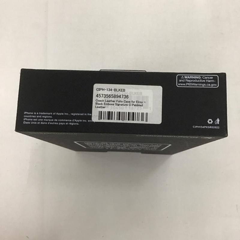 コーチ COACH ファッション小物 ファッション小物 CIPH-134-BLKEB iPhone14 手帳型 iPhoneケース ロゴ、文字 黒 / ブラック /  メンズ USED 古着 中古 10126288