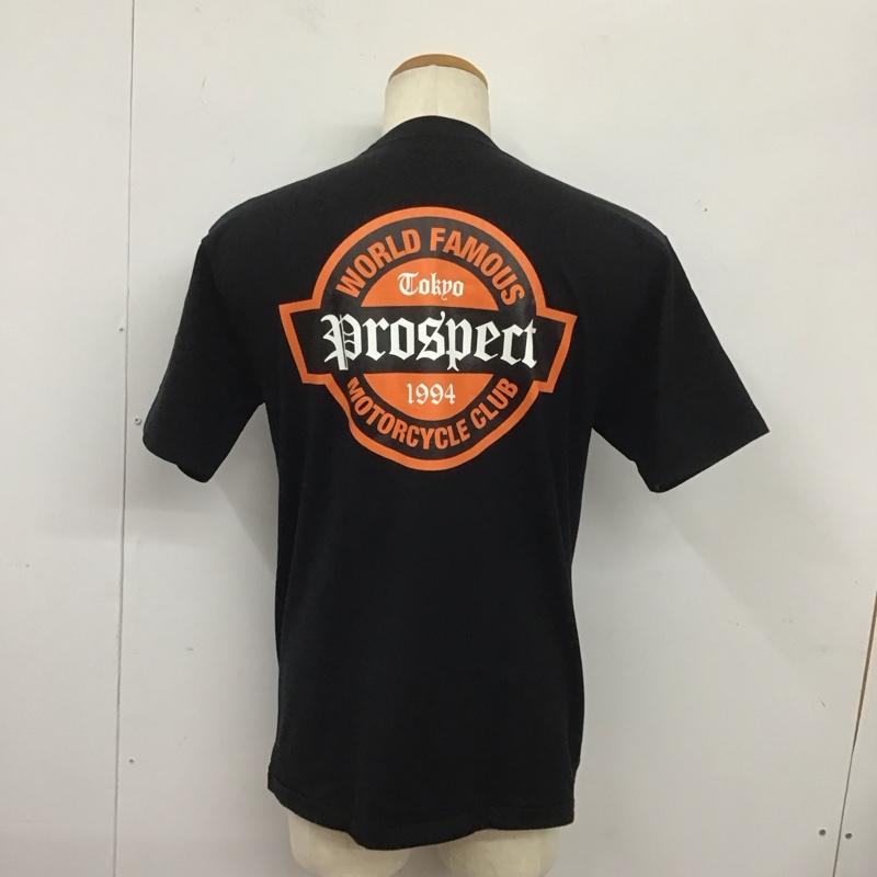 プロスペクト PROSPECT Tシャツ 半袖 半袖カットソー プリントTシャツ クルーネックカットソー L ロゴ、文字 黒 / ブラック /  メンズ USED 古着 中古 10126659