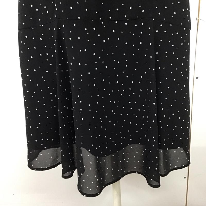 インデックス index スカート ひざ丈スカート S ドット 黒 / ブラック /  レディース USED 古着 中古 10124425