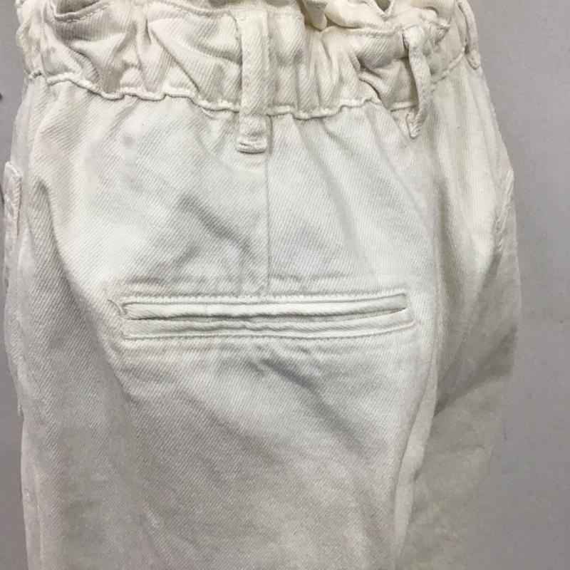 ザラ ZARA パンツ デニム、ジーンズ 5862 070 712 コットン テーパード ワイドパンツ 無地 オフホワイト / オフホワイト /  レディース USED 古着 中古 10119626