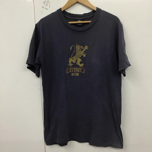 ステューシー STUSSY Tシャツ 半袖 半袖カットソー プリントTシャツ クルーネックカットソー 90s 紺タグ M ロゴ、文字 紺 / ネイビー /  メンズ USED 古着 中古 10129891