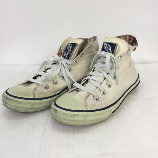 バンズ VANS スニーカー スニーカー V66L-NCK CLASSIC SKOOL HI 23.5cm 箱無 23.5cm 無地 X チェック 白 / ホワイト /  レディース USED 古着 中古 10044807