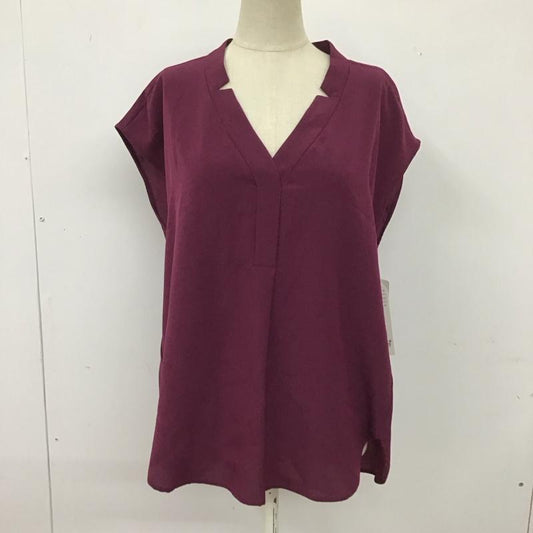 エージーバイアクアガール AGBYAQUAGIRL カットソー 半袖 C12-83040 Vネック タグ付き M 無地 紫 / パープル /  レディース USED 古着 中古 10116198