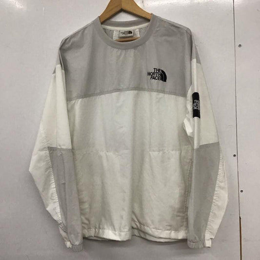 ザノースフェイス THE NORTH FACE カットソー 長袖 nm5mq03n アルバーニークルーネック ナイロン 長袖スウェットトレーナー M ロゴ、文字 白 / ホワイト / X 灰 / グレー /  メンズ USED 古着 中古 10140276