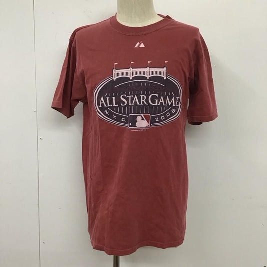 マジェスティック MAJESTIC Tシャツ 半袖 半袖カットソー プリントTシャツ クルーネックカットソー 古着 M プリント 赤 / レッド /  メンズ USED 古着 中古 10111114