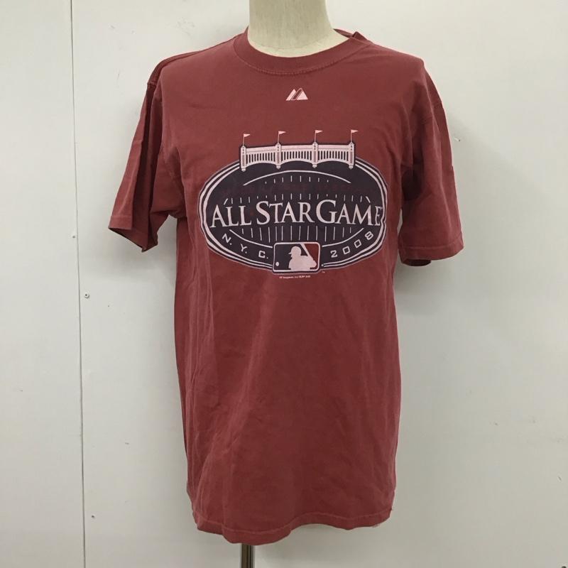 マジェスティック MAJESTIC Tシャツ 半袖 半袖カットソー プリントTシャツ クルーネックカットソー 古着 M プリント 赤 / レッド /  メンズ USED 古着 中古 10111114