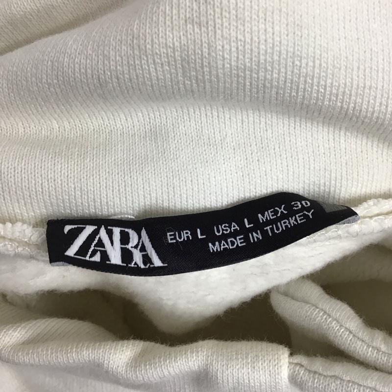 ザラ ZARA トレーナー 長袖 1165/547/710 SUDADERA VARSITY L ロゴ、文字 白 / ホワイト /  レディース USED 古着 中古 10124034