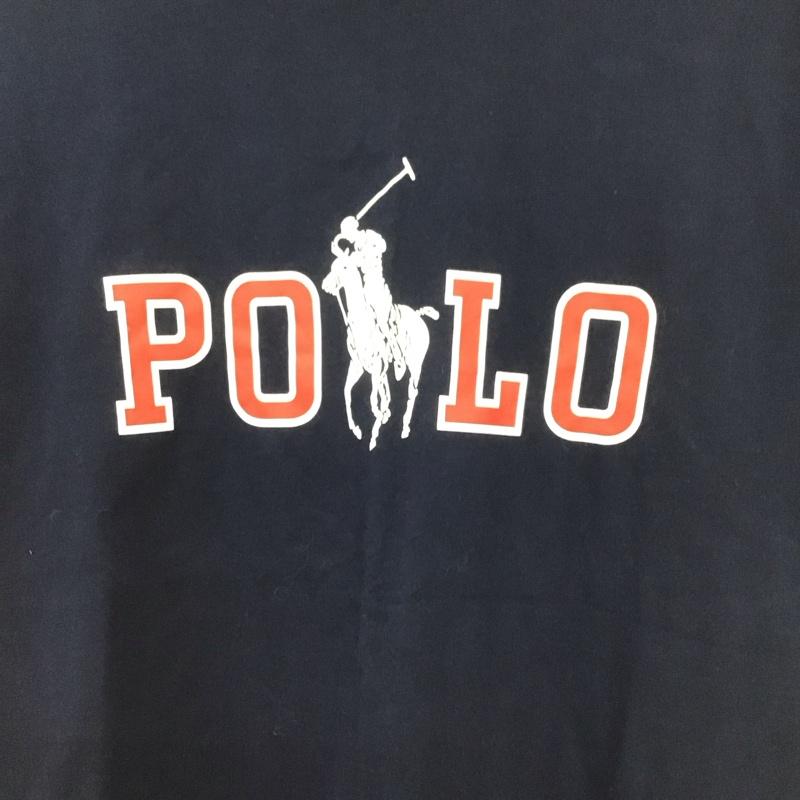 ポロラルフローレン POLO RALPH LAUREN Tシャツ 半袖 半袖カットソー プリントTシャツ クルーネックカットソー M ロゴ、文字 紺 / ネイビー /  メンズ USED 古着 中古 10148232