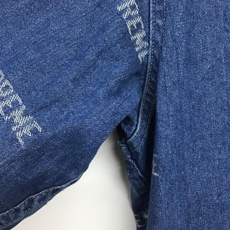 シュプリーム Supreme シャツ、ブラウス 長袖 19AW dimensionslogodenimshirt デニムシャツ プリントシャツ L プリント インディゴ / インディゴ /  メンズ USED 古着 中古 10142907