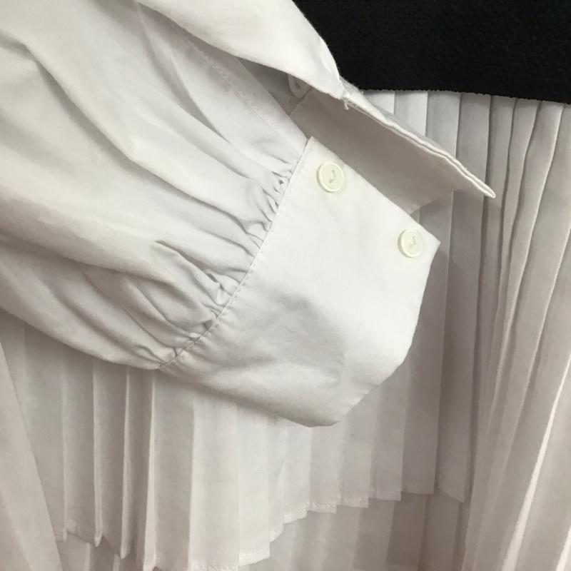 ザラ ZARA シャツ、ブラウス 長袖 M 無地 白 / ホワイト / X 黒 / ブラック /  レディース USED 古着 中古 10149809
