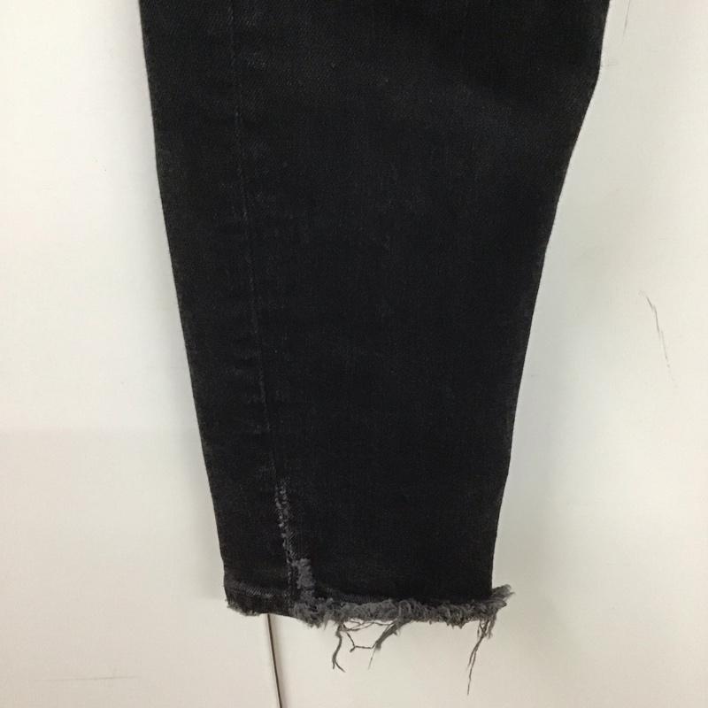 ザラ ZARA パンツ デニム、ジーンズ デニムパンツ スリムパンツ カジュアルパンツ ストレッチパンツ 40インチ ダメージ加工 黒 / ブラック /  メンズ USED 古着 中古 10129512