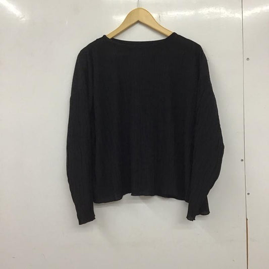 ジーナシス JEANASIS カットソー 長袖 JS063421MW ワッシャーテンジクプルオーバー FREE 無地 黒 / ブラック /  レディース USED 古着 中古 10134674