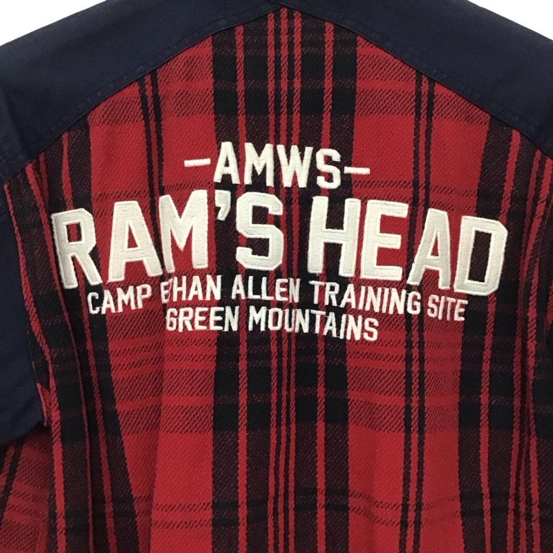 アヴィレックス AVIREX シャツ、ブラウス 長袖 長袖シャツ チェックシャツ カラーシャツ ミリタリーシャツ M チェック 紺 / ネイビー /  メンズ USED 古着 中古 10135876