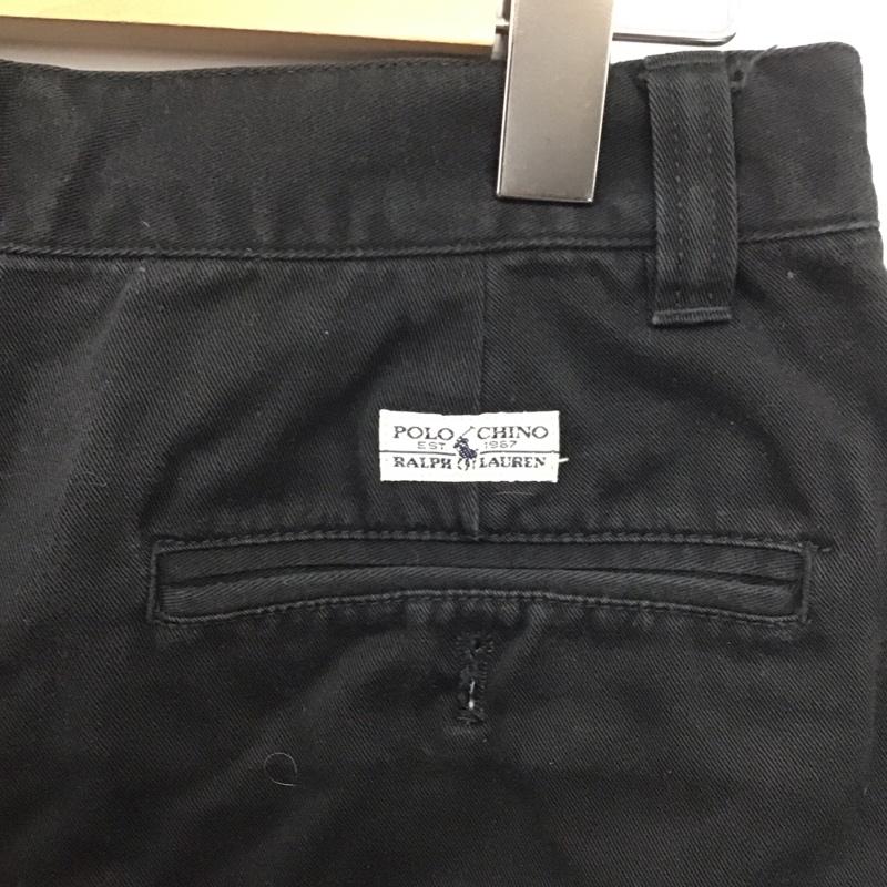 ポロラルフローレン POLO RALPH LAUREN パンツ チノパン チノパン ワイドパンツ カジュアルパンツ 30インチ 無地 黒 / ブラック /  メンズ USED 古着 中古 10145737