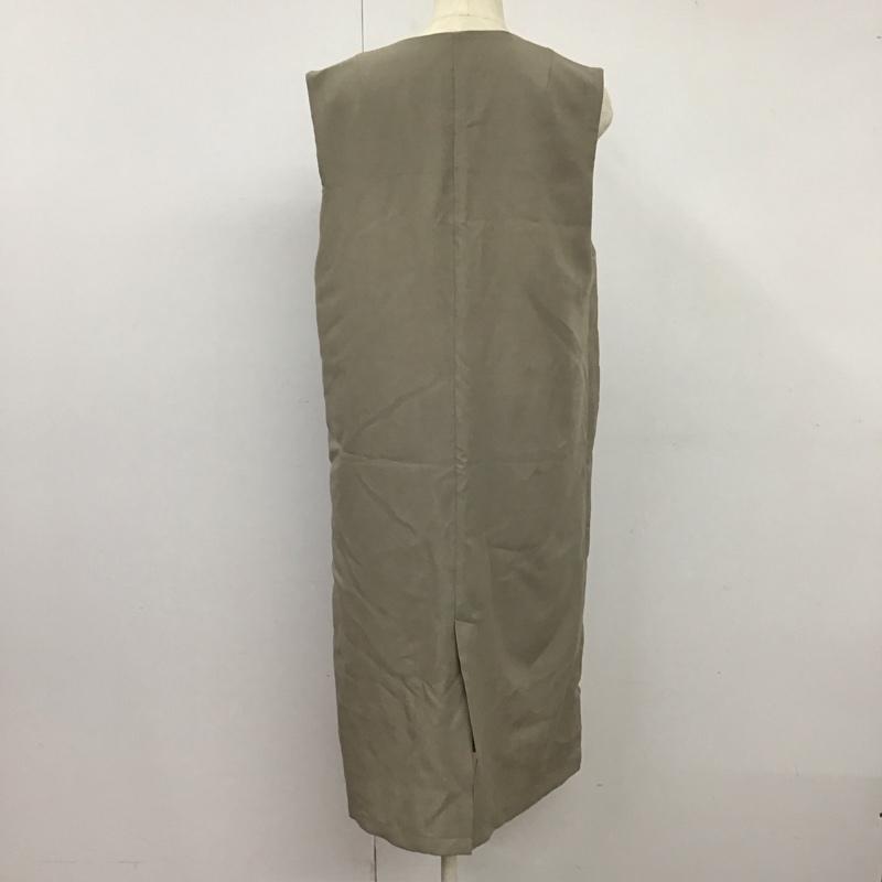 ニコアンド niko and... ベスト ベスト S223IF35SM リネンライク ロングジレ Vネック M 無地 灰 / グレー /  レディース USED 古着 中古 10133448