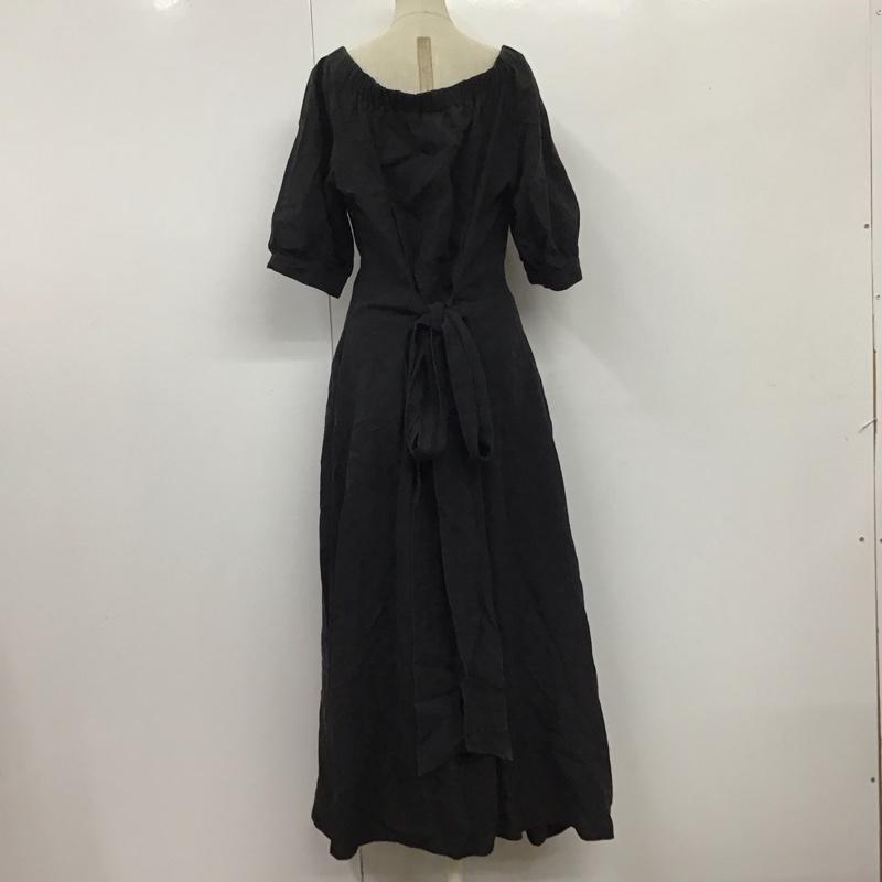 マウジー MOUSSY ワンピース ロングスカート 010bss30-0580 イージーネックオフショルダーワンピース ロングワンピース 2 無地 黒 / ブラック /  レディース USED 古着 中古 10115239