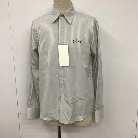 ファセッタズム FACETASM シャツ、ブラウス 長袖 RB-SH-M08 コットン ストライプ 刺繍 4 ロゴ、文字 白 / ホワイト / X 黒 / ブラック /  メンズ USED 古着 中古 10111573