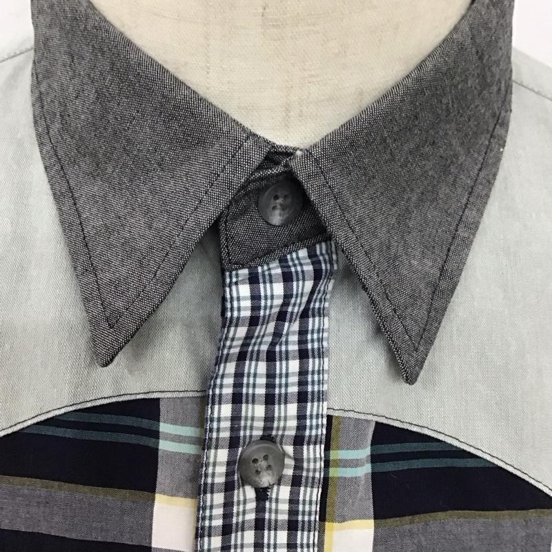 カステルバジャック CASTELBAJAC シャツ、ブラウス 長袖 長袖シャツ カラーシャツ ポケットシャツ 長袖カットソー チェックシャツ 48 チェック マルチカラー / マルチカラー /  メンズ USED 古着 中古 10123779