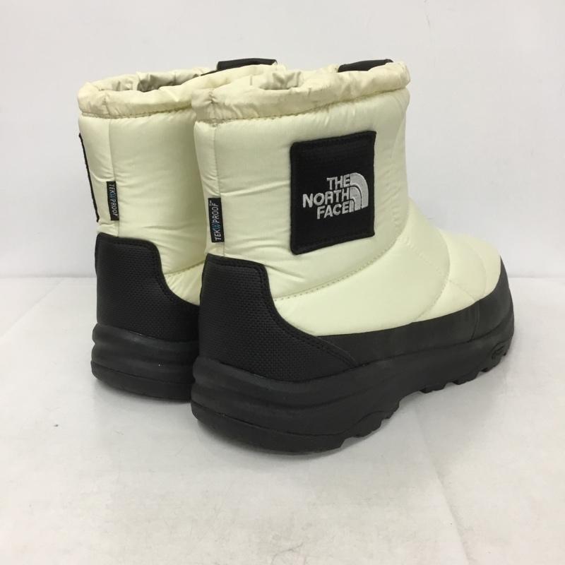 ザノースフェイス THE NORTH FACE アウトドアシューズ アウトドアシューズ NF52280 ヌプシ ブーティ ウォータープルーフ ロゴ ショート スノーブーツ 27cm 箱有 27.0cm ロゴ、文字 黒 / ブラック / X オフホワイト / オフホワイト /  メンズ USED 古着 中古 10140792