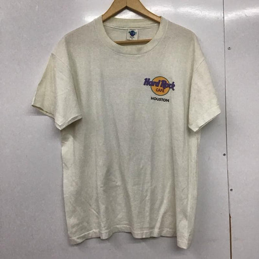 ハードロックカフェ HARD ROCK CAFE Tシャツ 半袖 半袖カットソー プリントTシャツ クルーネックカットソー L ロゴ、文字 白 / ホワイト /  メンズ USED 古着 中古 10145572