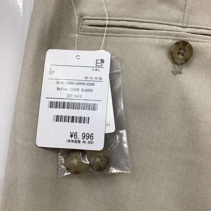 フリークスストア FREAK S STORE パンツ スラックス スラックスパンツ ワイドパンツ カジュアルパンツ センタータックパンツ L 無地 灰 / グレー /  メンズ USED 古着 中古 10114571