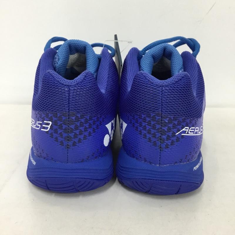 ヨネックス YONEX スニーカー スニーカー SHBA3M パワークッション エアラス3メン バドミントンシューズ 24.5cm 箱有 24.5cm ロゴ、文字 青 / ブルー /  レディース USED 古着 中古 10147952