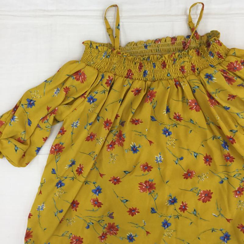 イング INGNI カットソー 半袖 M 花柄 マスタード / マスタード /  レディース USED 古着 中古 10141843