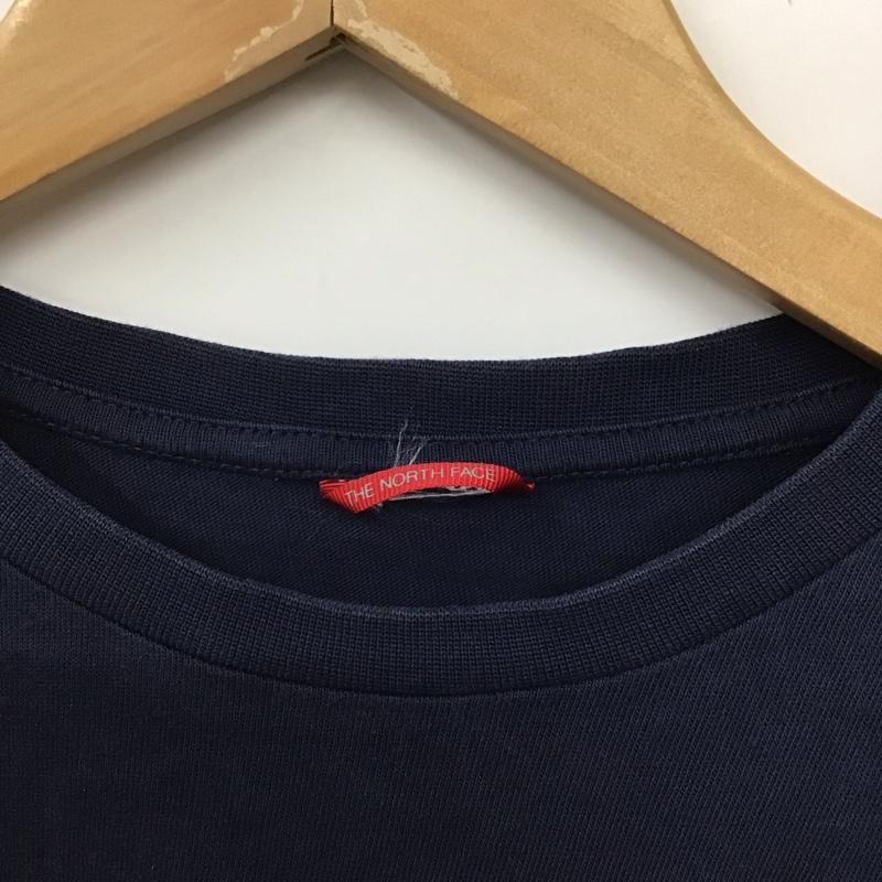 ザノースフェイス THE NORTH FACE Tシャツ 半袖 半袖カットソー プリントTシャツ クルーネックカットソー ロゴ、文字 紺 / ネイビー /  メンズ USED 古着 中古 10134681