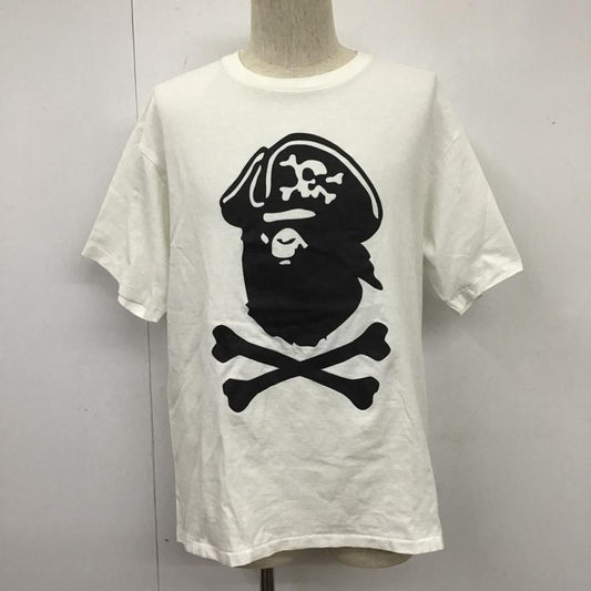 アベイシングエイプ A BATHING APE Tシャツ 半袖 半袖カットソー プリントTシャツ クルーネックカットソー XL プリント 白 / ホワイト /  メンズ USED 古着 中古 10105546