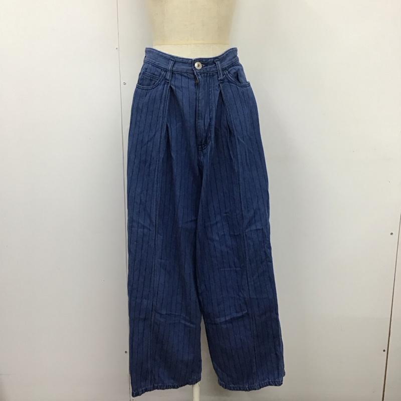 ニコアンド niko and... ボトムス ボトムス M ストライプ インディゴ / インディゴ /  レディース USED 古着 中古 10120509
