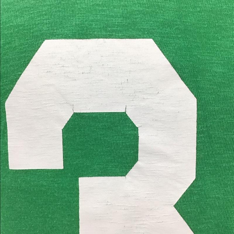 チャンピオン Champion Tシャツ 半袖 半袖カットソー プリントTシャツ クルーネックカットソー リバーシブル S プリント 白 / ホワイト / X 緑 / グリーン /  メンズ USED 古着 中古 10112821