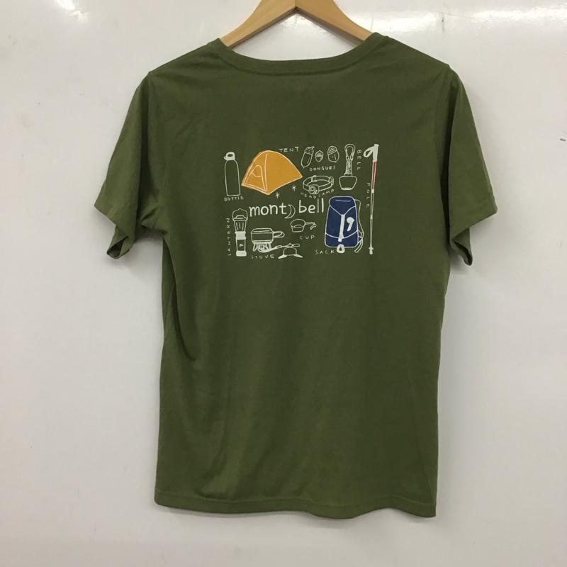 モンベル mont-bell Tシャツ 半袖 1114254 Tシャツ 半袖 WIC.T 山の道具 プリントTシャツ L ロゴ、文字 カーキ / カーキ /  メンズ USED 古着 中古 10135850
