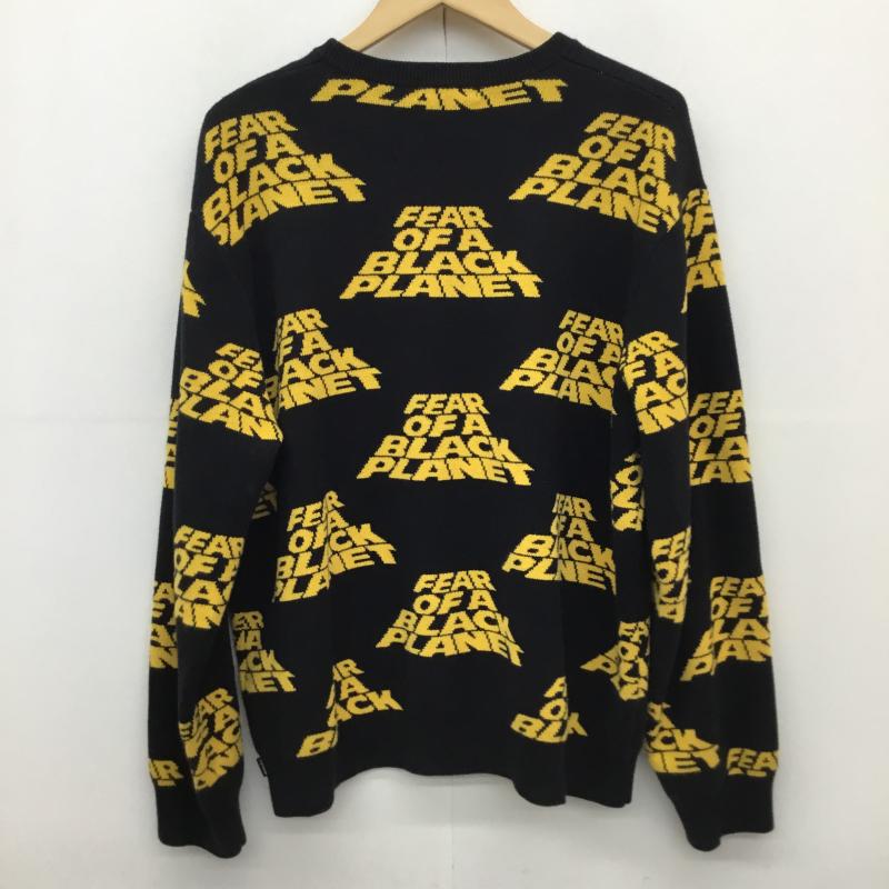 シュプリーム Supreme ニット、セーター 長袖 Supreme×UNDERCOVER　１８SS　Public　Enemy L 総柄 黒 / ブラック / X 黄 / イエロー /  メンズ USED 古着 中古 10120960