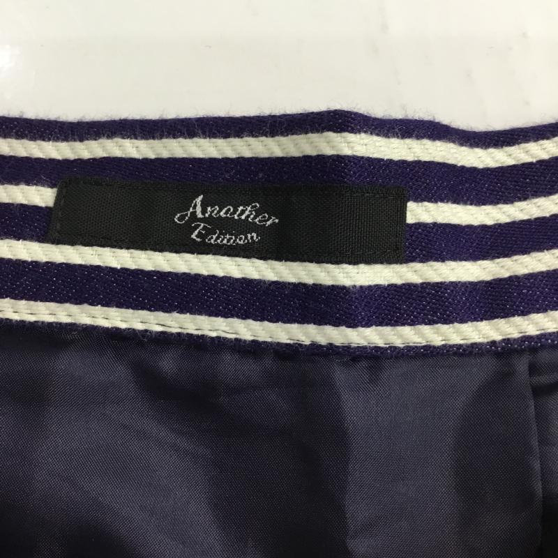 アナザーエディション Anather Edition スカート ミニスカート ストライプ S ストライプ 紺 / ネイビー /  レディース USED 古着 中古 10044890